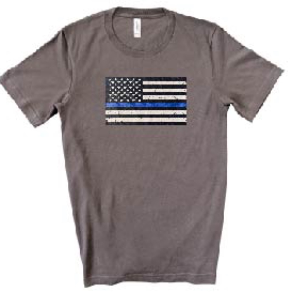 THIN BLUE LINE GREY T-SHIRT
